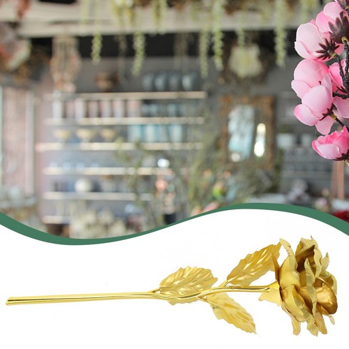 24K Placcato Oro Lamina Rosa Fiore Artificiale for Valentine Mother Day Regalo - Imagen 6 de 48