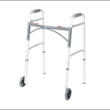 Drive Medical PreserveTech Deluxe Two Button Folding Walker with 5" Wheels