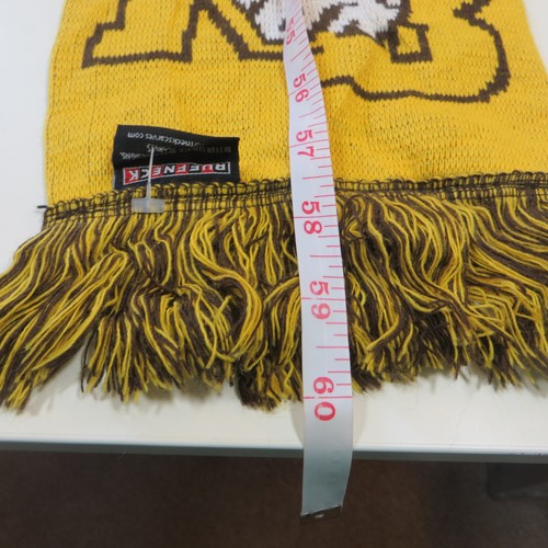 North Bend Bulldogs Schal Ruffneck braun gold Acryl Strick Fußball Soccer - Bild 10 von 11
