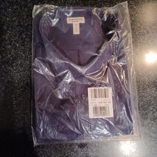NEW St John's Bay Iron Free Oxford Shirt Short Sleeve 4XL/Tall NAVY