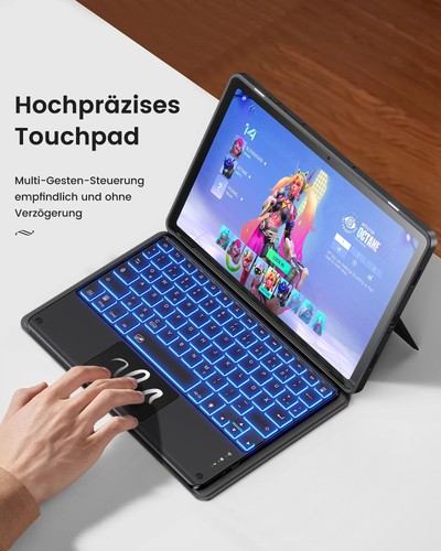 INFILAND Custodia per Galaxy Tab A9 Plus con tastiera [touchpad ad alta - Imagen 3 de 24