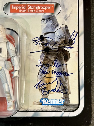 MULTI SIGNED Imperial Snowtrooper Hoth 3 Autographs Saga Figure ESB - Picture 2 of 7