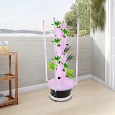 7-Tier Vertical Hydroponics Growing Tower System - 28-Plant Capacity Indoor