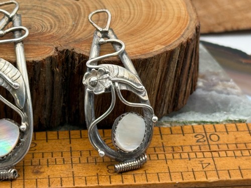 Old Pawn Navajo Punte per Orologio in Argento Sterling Madreperla--TB563.25 - Foto 3 di 6
