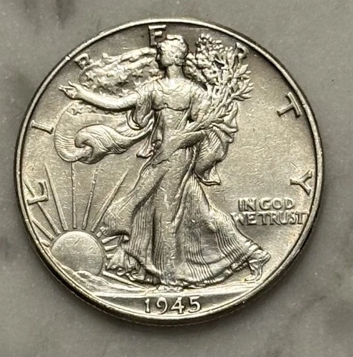 1945-P Walking Liberty Half Dollar - XF - Extremely Fine - 90% Silver