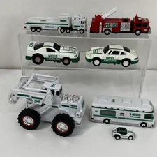 Vtg Hess Toy Lot Fire Truck Front Loader Van Dune Buggy Mustang Porsche READ