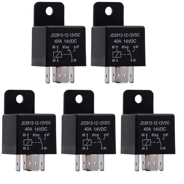 5 StüCk 12V 40A Auto Relais 5 Pin Kfz Relais Schalter-image