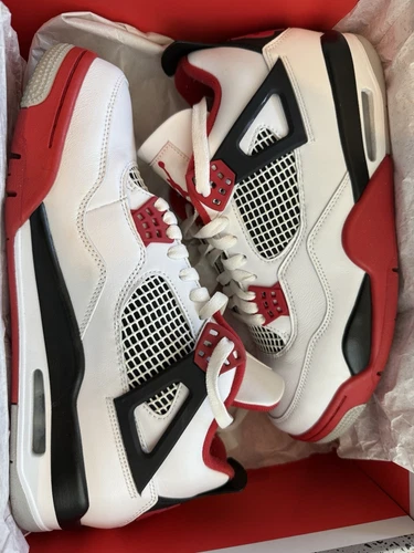 Size 10.5 - Nike Air Jordan 4 Retro OG Fire Red 2020 Men's Shoes