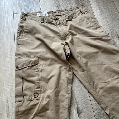 Fjallraven G-1000 Ovik Trousers Men's Sz EU52 US36 Tan Outdoor Pants - Picture 5 of 9