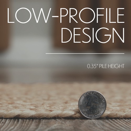 Bauernhaus 15"x23" Akzent Teppich Hellbraun Natur Geflochten Recycelt Boden Dekor VHC Marken - Bild 4 von 6