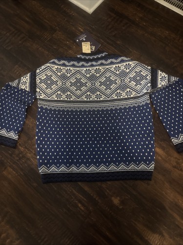 Dale of Norway Pullover Herren Large blau Fair Isle 100% Wolle Norwegen Ski schwer - Bild 6 von 6