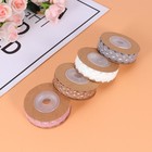 4 Roll of 2 Yard Back Adhesive Ribbon Cotton Weaving Gift Packaging
