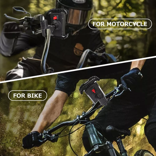 Bike Phone Mount Bicycle Scooter Holder for iPhone 16 15 360° Rotating AntiShake - Picture 8 of 9