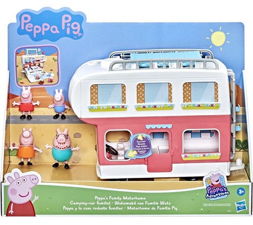 Peppa Pig Peppa’s Family Wohnmobil Fahrzeug zum Wohnmobil Spielset NEU mit 4 Figuren