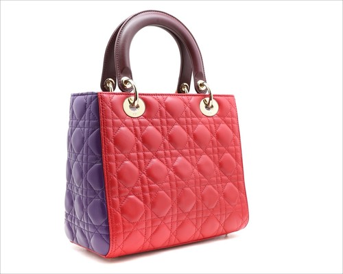 Authentic - CHRISTIAN DIOR Lambskin Medium Tri-Color Purse M0550OTRZ 16T - Mint - Picture 3 of 9