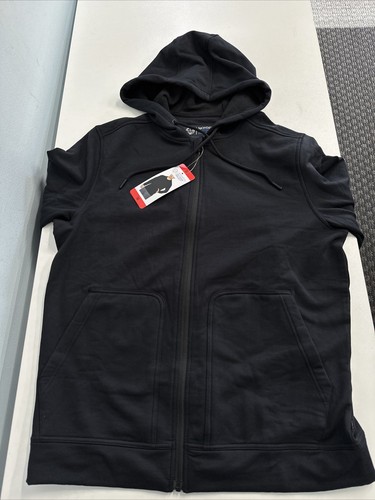 Mondetta Mens Full Zipp with Hood jacket Black Medium Stretch NEW Mens (WH) - Picture 3 of 12