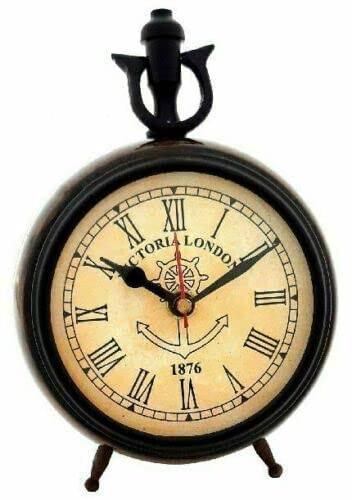 Antique Wooden Table Top Desk Clock Victoria London Style Table Clock Roman Numb - Picture 6 of 7