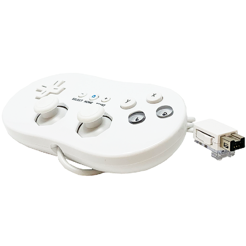 Old Skool Dual Analog Classic Controller for Nintendo Wii / WiiU - White (OB)