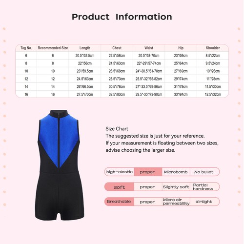 Kids Boys Unitards Competition Bodysuit Swimwear Leotard Sleeveless Jumpsuit - Picture 35 of 44