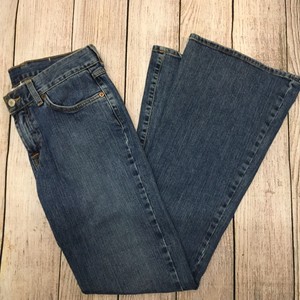 Lucky-Brand-Dungarees-Women-039-s-Jeans-Sz-6-28-Sweet-n-039-Low-Flare-Leg-Blue-Med-Wash
