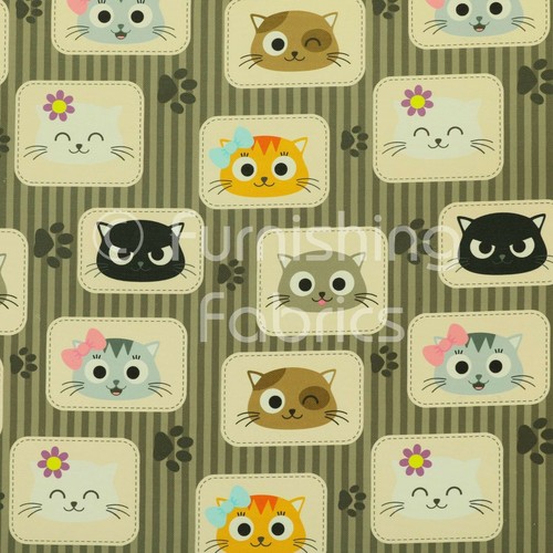Fire Treated Velour Velvet Texture Upholstery Craft Fabric Multicolored Cats Pet - Picture 5 of 5