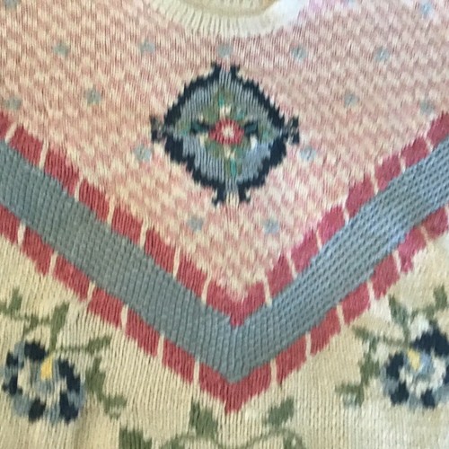 Vintage EAGLE’S EYE CREWNECK HAND-KNIT SWEATER Sz Medium Pastels NO TAG - Picture 7 of 8