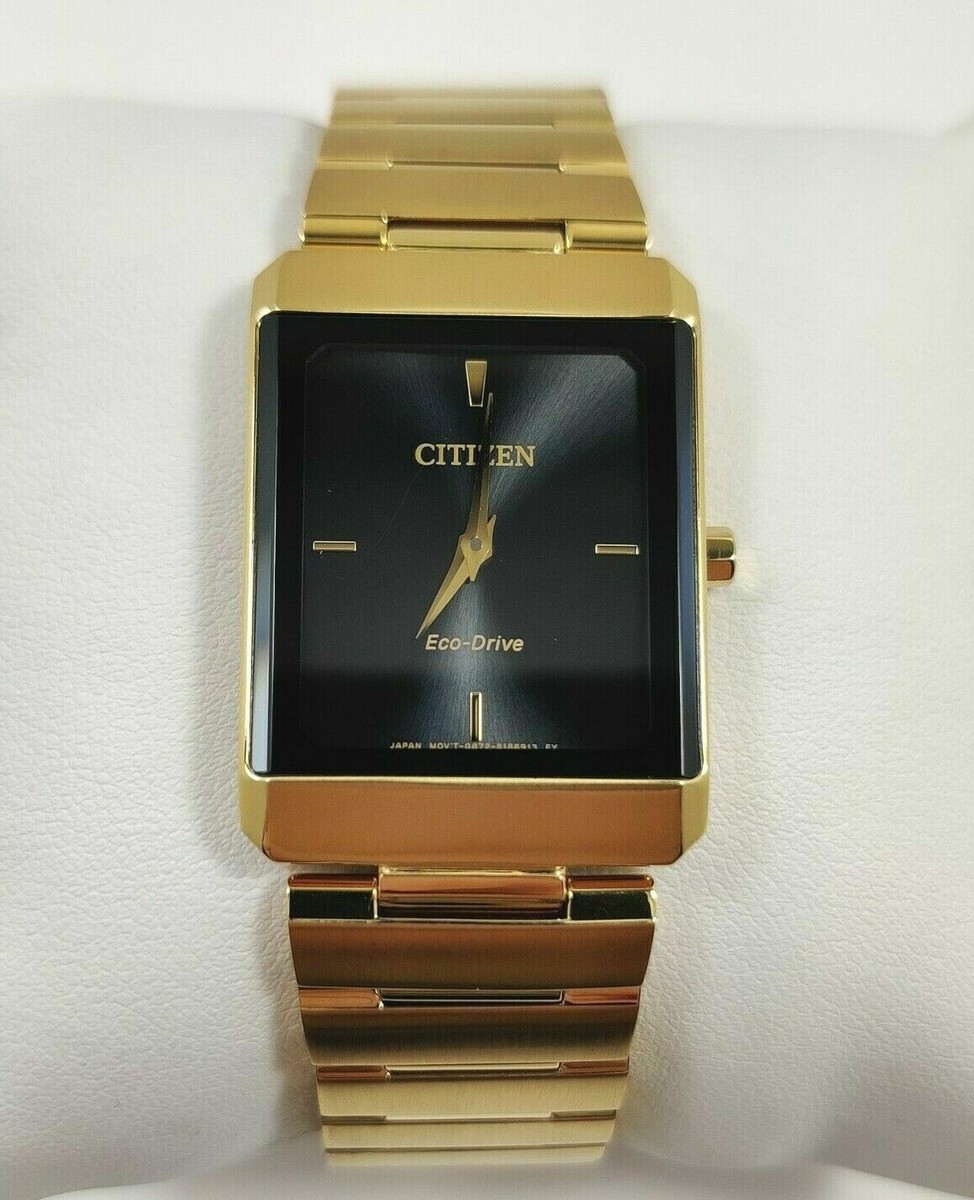 Citizen Eco-Drive Stiletto EG6012-59E Gold Tone Black Dial