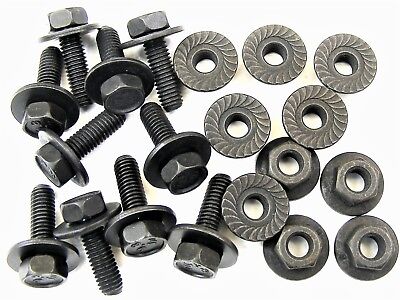 M6-1.0mm x 16mm Long 20 pcs Toyota Body Bolts /& Flange Nuts #377 10mm Hex