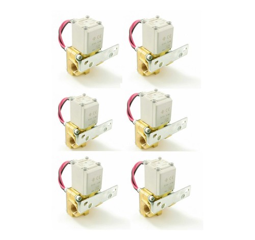 6 SMC 3/8" NPT Brass Air Valve Solenoid W/ Mounting Bracket - VXD232BZ1DBXB, 12V - Imagen 1 de 7