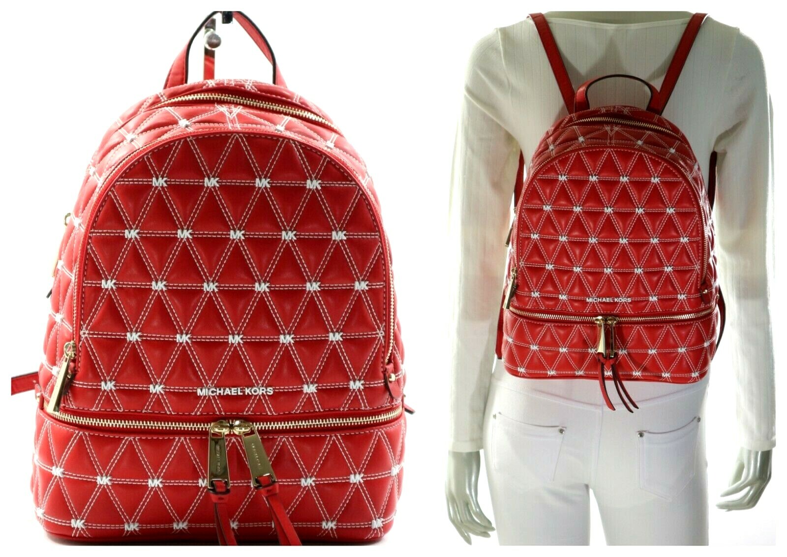 mk red backpack