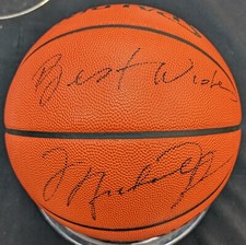 Michael Jordan Autographed Spalding NBA Game Basketball Beckett & JSA Certified