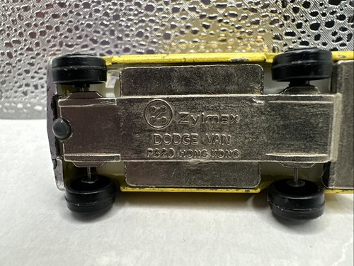 RARE ZYLMEX P320 Yellow Dodge Van 1:64 Scale Hong Kong Metal Base - Picture 5 of 5
