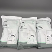 Motif Breastmilk Storage Bag 100 Ct 8 oz BPA Free Leak Proof Easy Pour Lot of 3