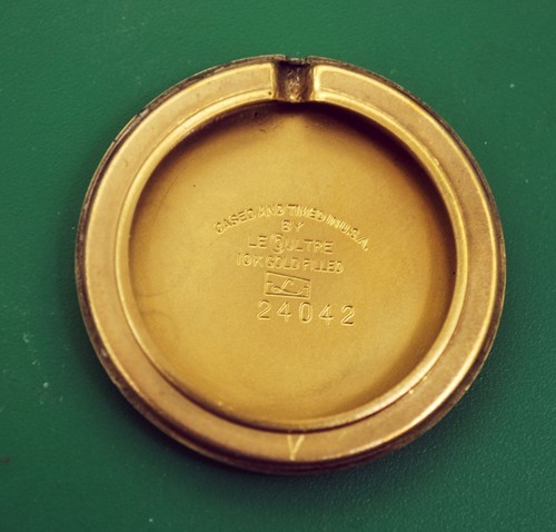 Reloj Le Coultre Vacheron Vintage Años 40 Diseño Inusual Esfera Original Lleno de Oro - Imagen 5 de 8