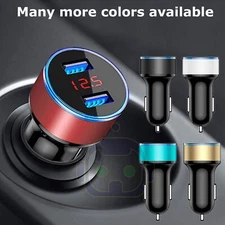 Car Charger USB Fast Charging QC3.0 Cigarette Lighter Adapter for Samsung iPhone