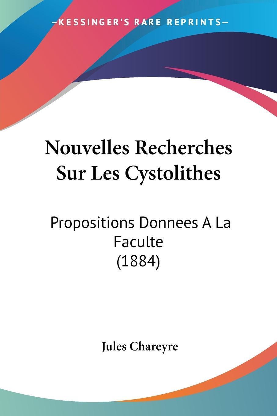 Thumbnail - Jules Chareyre | Nouvelles Recherches Sur Les Cystolithes |