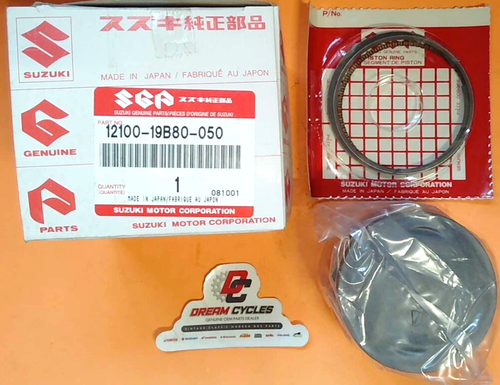 NOS GENUINE SUZUKI KINGQUAD PISTON KIT .5mm oversize NEW OEM FAST SHIPPING - Picture 2 of 2
