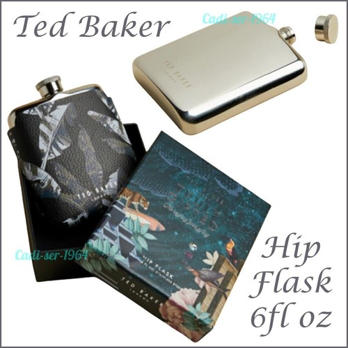 Ted Baker Hip Flask Gift Boxed NEW 6 fl oz Wild & Wolf Truly Gifted - Picture 6 of 12