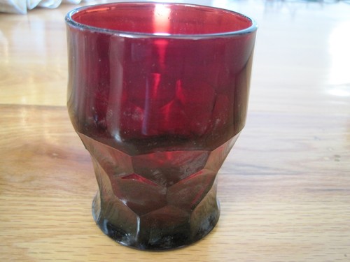 Georgian Ruby Glass Measures 4"x3" Antique - Picture 2 of 4