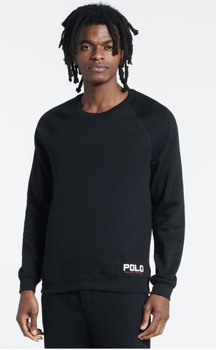 Polo Ralph Lauren Brushed Fleece Raglan Sweatshirt Men's Size Large Black NWT - Picture 1 of 3