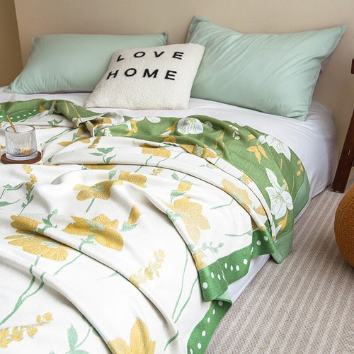 Reine Bambusfaserdecke Sommerdecke Decke Cool Lunch Break Decke Blumen - Bild 13 von 20