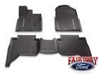 24 thru 26 Ranger OEM Ford Tray Style Black Molded Rubber Floor Mat Set 4-piece
