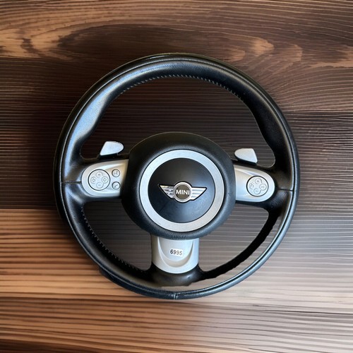 ✅ Mini Cooper R56 S 07-14 Sport Steering Wheel 3 Spoke Black Leather OEM ✅