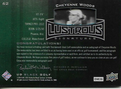 Cheyenne Woods 2014 Upper Deck Lustrous 101 /135 Rookie Autograph - Picture 2 of 2