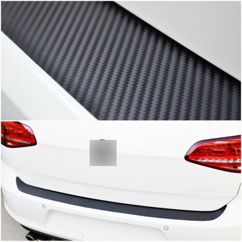 Carbon Fiber Cover Car SUV Rear Bumper Sill Protector Plate Guard Moulding Trim - Picture 4 of 8