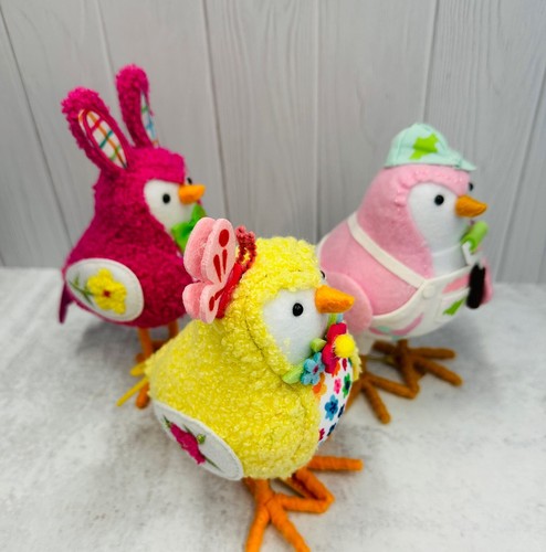 3 Spritz Spring Easter Bunny Painter Fabric Birds Featherly Friends Home Decor - Picture 2 of 2