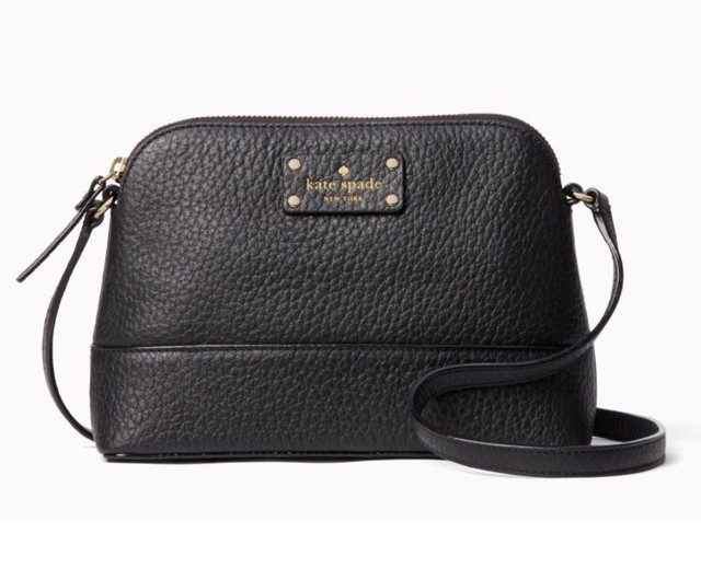 Kate Spade Bay Street Hanna Leather Black Shoulder Crossbody Bag Kate Spade Bay Street Hanna Leather Black Shoulder Crossbody Bag Wkru4156 Nwt
