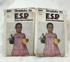 Vtg 1978 Simplicity 8597 ESP Pattern Sun Dress Transfer Girl Size 3 4 5 6 6x