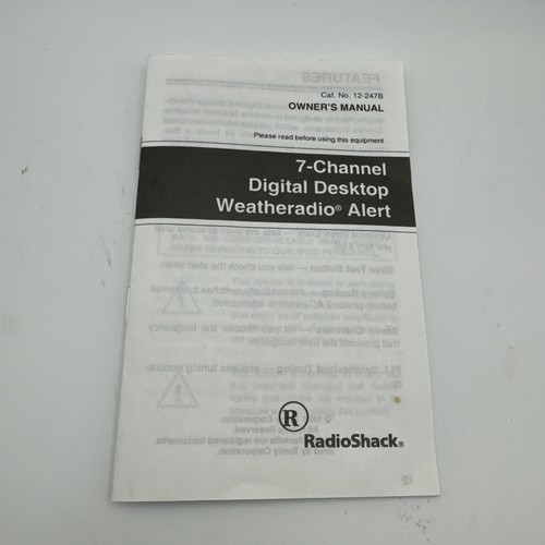 Vintage Radio Shack 12-247A Wetterradio Alarm 7 Kanal Digital Wetterradio - Bild 5 von 5