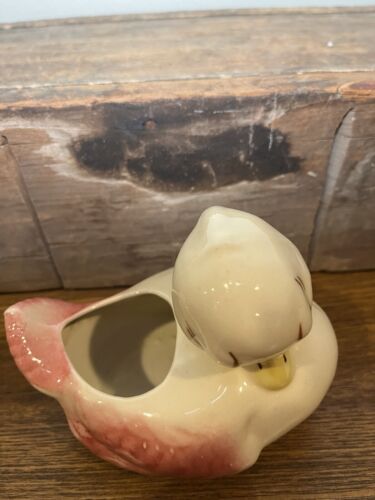 Vintage Retro MCM Keramik Shawnee Pottery schlafende Ente Sukkulenten Übertopf - Bild 7 von 9